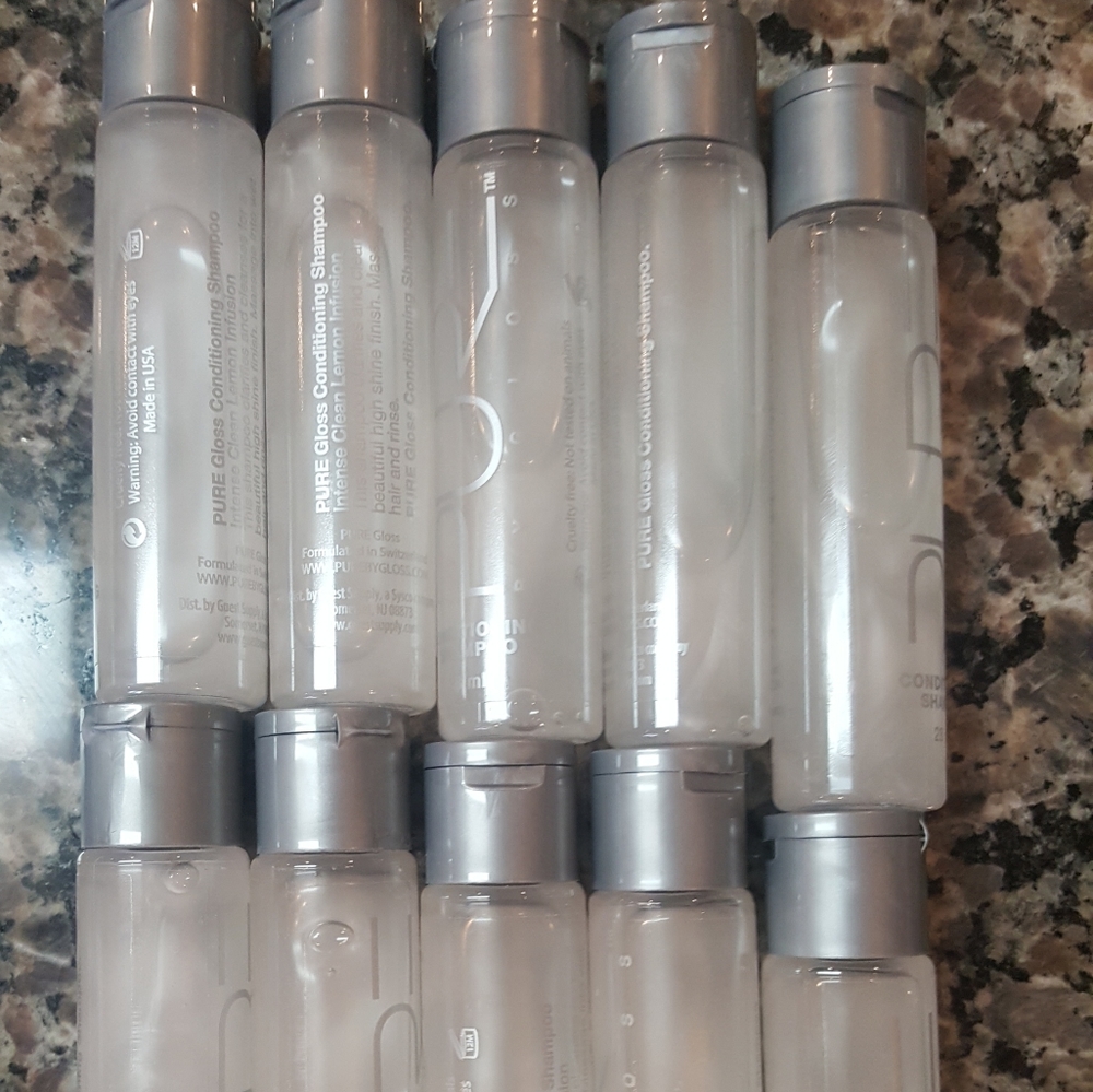 Pure by gloss lot of 10 conditioning shampoo lemon New travel size 28 ml